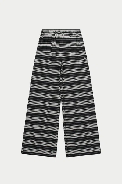 Stripe Wide Leg Trousers - Black from The Couture Club