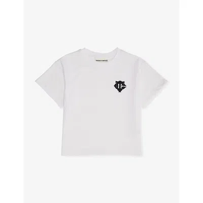 The Couture Club Kids' White Monogram-appliqué Crewneck Cotton-jersey T-shirt 1-10