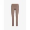 The Couture Club Womens Cocoa High-rise Slim-fit Stretch-woven Leggings