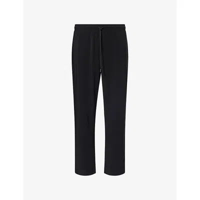 The Couture Club Womens Ribbed Relaxed-fit Woven Trousers Black Xl