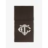 The Couture Club Womens Brown/stone Contrast Emblem Knitted Wool-blend Scarf In Brown
