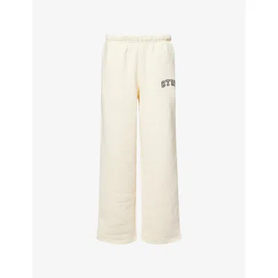 The Couture Club Womens Buttermilk Drawstring Straight-leg Cotton-jersey Joggers In White