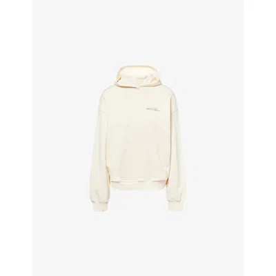 The Couture Club Womens Buttermilk Padel & Palomas Oversized Cotton-jersey Hoody In Yellow