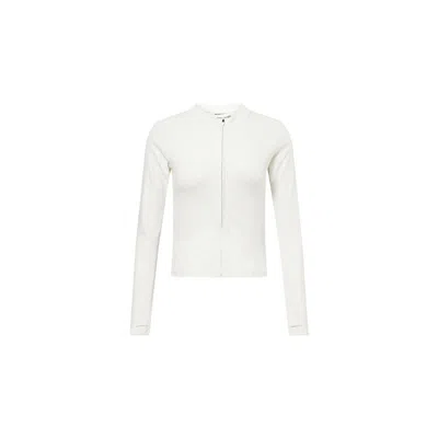 The Couture Club Womens Grey Marl Sculpt Soft-touch Long-sleeves Stretch-cotton Top In Gray