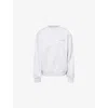 The Couture Club Womens Greymarl Padel & Palomas Brand-embroidered Cotton-blend Sweatshirt In Gray