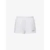 The Couture Club Womens Greymarl Padel & Palomas Relaxed-fit Cotton-jersey Shorts In White