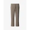The Couture Club Womens Mink Ribbed Stretch-woven Trousers