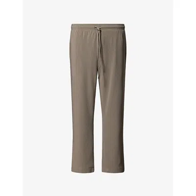 The Couture Club Womens Mink Ribbed Stretch-woven Trousers