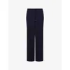 The Couture Club Womens  Plisse Wide-leg Woven Trousers In Blue
