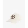 The Couture Club Womens Off White St Tropez Monogram Cotton Baseball Cap In White