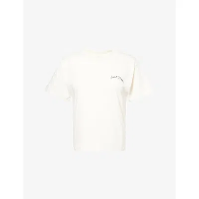 The Couture Club Womens St Tropez Round-neck Cotton-jersey T-shirt Off White