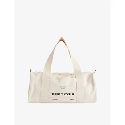 The Couture Club Womens Offwhite Canvas Everyday Bowling Cotton Tote Bag