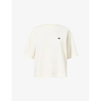 The Couture Club Womens Offwhite Emblem Round-neck Stretch-cotton T-shirt