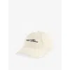 The Couture Club Womens Offwhite Padel & Palomas Cotton Baseball Cap In White