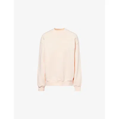 The Couture Club Womens Peach Padel & Palomas Brand-embroidered Cotton-blend Sweatshirt In Orange