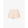 The Couture Club Womens Peach Padel & Palomas Relaxed-fit Cotton-jersey Shorts In Pink