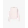 The Couture Club Womens  Fluffy-emblem Round-neck Jumper In Pink