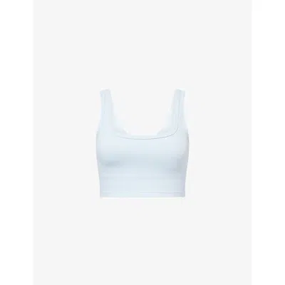 The Couture Club Womens Powderblue Sculpt Stretch-jersey Sport Bra In Blue