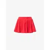 The Couture Club Womens Red Sculpting Pleated Stretch-woven Mini Skort