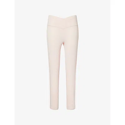 The Couture Club Womens  Sculpting Crossover-waistband Stretch-woven Leggings