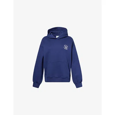 The Couture Club Womens  Apres Club Graphic Cotton-jersey Hoody In Blue