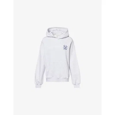 The Couture Club Womens  Apres Club Graphic Cotton-jersey Hoody In Gray