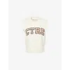 The Couture Club Womens Off White Ctre-intarsia Knitted Vest