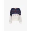 The Couture Club Womens  Emblem Fair Isle Knit Jumper In Multi