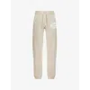 The Couture Club Womens Beige Fluffy-emblem Straight-leg Knitted Jogging Bottoms In Beige