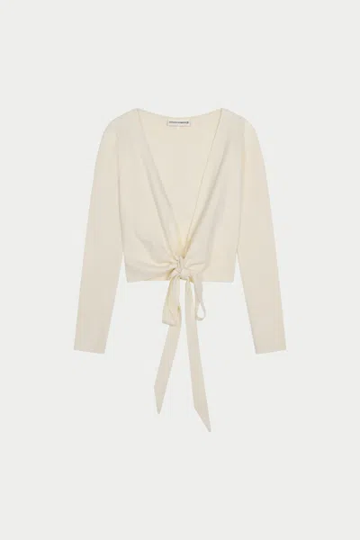 The Couture Club Wrap Around Knit Cardigan - Off White