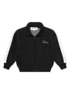The Couture Club Black Funnel-neck Side-stripe Cotton-jersey Jacket 1-8 Y In Black