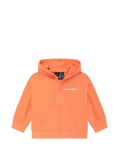 The Couture Club Babies' Zipped Hoodie In Orange