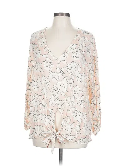 Pre-owned The Cove 3/4 Sleeve Blouse In White