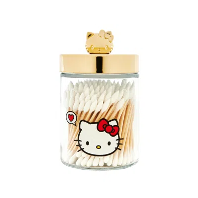 The Creme Shop Hello Kitty® Chic Reusable Jar With Cotton Swabs - Matte Gold