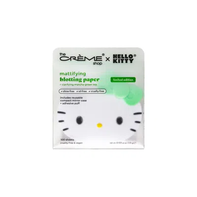 The Creme Shop Hello Kitty® Matcha Blotting Papers + Reusable Compact Mirror
