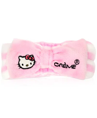 The Creme Shop Hello Kitty Plush Spa Headband In Pink Stripe