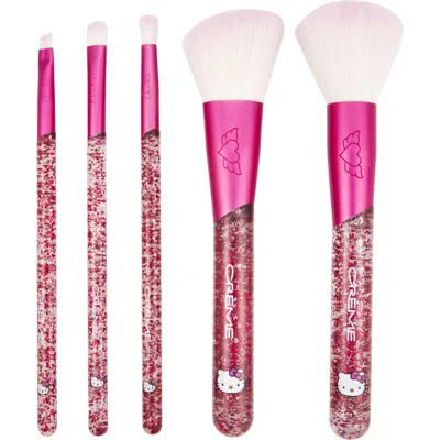 The Creme Shop X Hello Kitty Luv Wave Makeup Brush Set In Pink