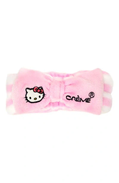 The Creme Shop X Hello Kitty® Plush Headband In Pink Stripe