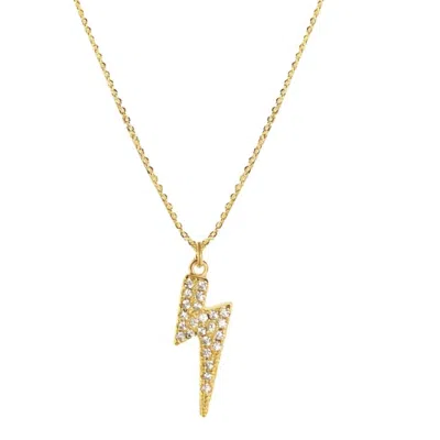 The Crowns Women's Isla Lighting Bolt Necklace In Gold
