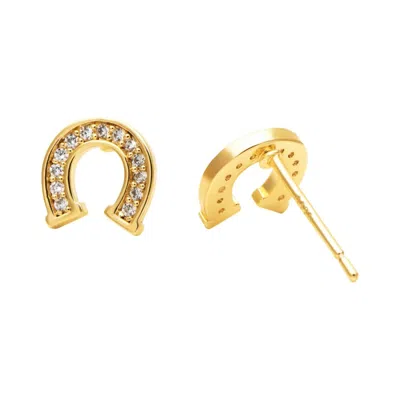 The Crowns Women's Kinney Horseshoe Earrings In Gold
