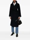 The Curated Collection Belted Tailored Coat In Black