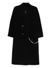 The Curated Collection Double-breasted Coat In Black