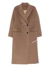 The Curated Collection Double-breasted Coat In Brown