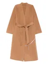 The Curated Collection Modern Coat In Brown