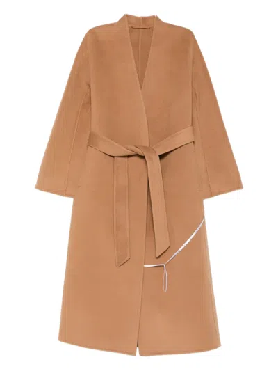 The Curated Collection Modern Coat In Brown