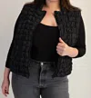 The Curve La Plus Size Quilted Puffer Vest In Black In Black
