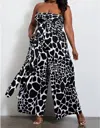 The Curve La Safari Pants Set In Black And White