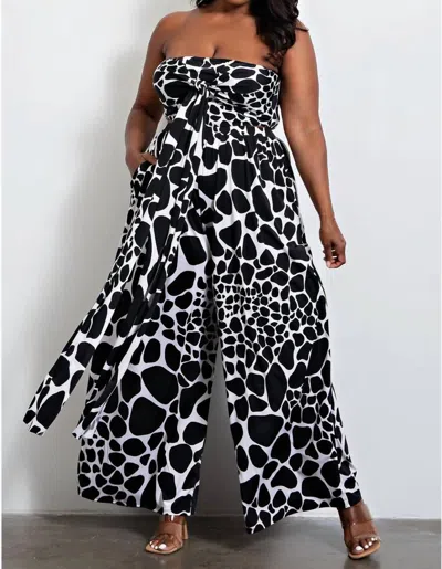 The Curve La Safari Pants Set In Black And White