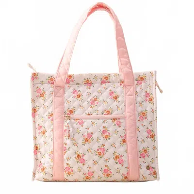 The Darling Effect Darling Effect Quilted Travel Tote Bags In Endless Daydream Cream In Multi