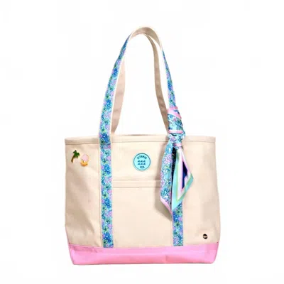 The Darling Effect Women's Canvas Tote Bag In Coastal Cove In Multi